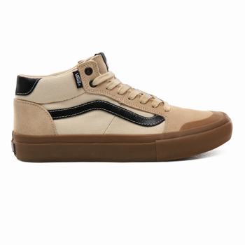 Vans Ty Morrow Style 112 Mid Pro - Miesten Korkeavartiset tennarit - Macadamia/Gum